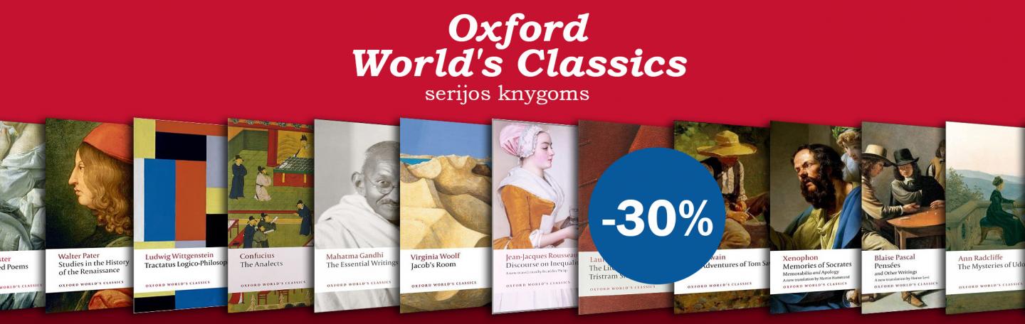 Nuolaida "Oxford World's Classics" knygų serijai
