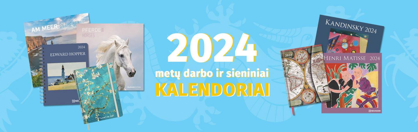 2024 metų darbo ir sieniniai kalendoriai