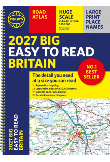 2027 Philip's Big Easy to Read Road Atlas of Britain (A3 Spiral) - Humanitas
