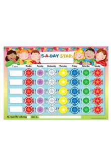 5 a Day Star Reward Charts - Humanitas