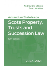 Avizandum Statutes on the Scots Law of Property, Trusts & Succession: 2022-2023 - Humanitas