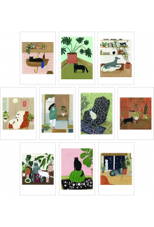 Cat Box : 100 Postcards by 10 Artists - Humanitas