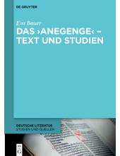 Anegenge – Text und Studien - Humanitas