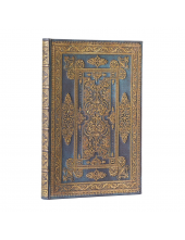 Blue Luxe (Luxe Design) Midi Lined Hardback Journal (Elastic Band Closure) - Humanitas