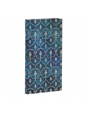 Blue Velvet Slim Lined Journal (Elastic Band Closure) - Humanitas