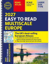 Philip's 2027 Easy to Read Multiscale Road Atlas of Europe - Humanitas