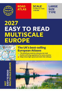 Philip's 2027 Easy to Read Multiscale Road Atlas of Europe - Humanitas