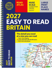 Philip's 2027 Easy to Read Road Atlas of Britain (A4 Spiral) - Humanitas
