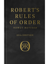 Robert's Rules of Order Newly Revised, Deluxe 12th edition - Humanitas