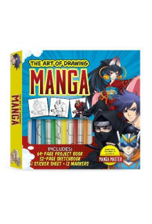 The Art of Drawing Manga Kit: Book, Sketchbook, 12 markers - Humanitas