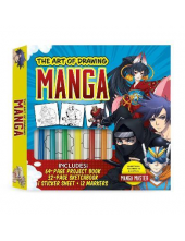 The Art of Drawing Manga Kit: Book, Sketchbook, 12 markers - Humanitas