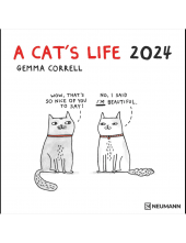 A Cat's Life 2024 metų sieninis kalendorius - Humanitas