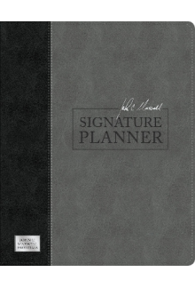 John C. Maxwell Signature Planner (Gray Black LeatherLuxe®) - Humanitas