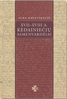 XVII-XVIII a. kėdainiečių asme nvardžiai - Humanitas