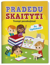 Pradedu skaityti.Trumpi pasako jimai su lipdukais - Humanitas