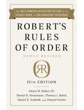 Robert's Rules of Order Newly Revised, 12th edition - Humanitas