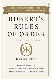 Robert's Rules of Order Newly Revised, 12th edition - Humanitas