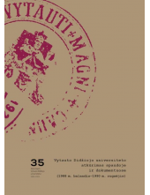 Vytauto Didžiojo universiteto atkūrimas spaudoje ir dokumentuose (1988 m. balandis – 1990 m. rugsėjis) - Humanitas