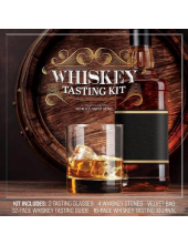 Whiskey Tasting Kit: 2 Glasses , 4 Stones, Velvet Bag, Book, - Humanitas